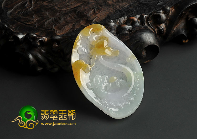 冰种三彩缅甸翡翠A货仿古凤挂件