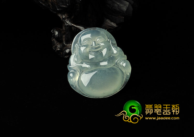 冰种晴水缅甸翡翠A货玉佛挂件