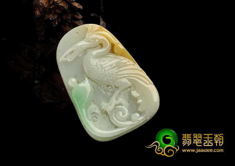 冰种三彩缅甸翡翠A货一路连科挂件