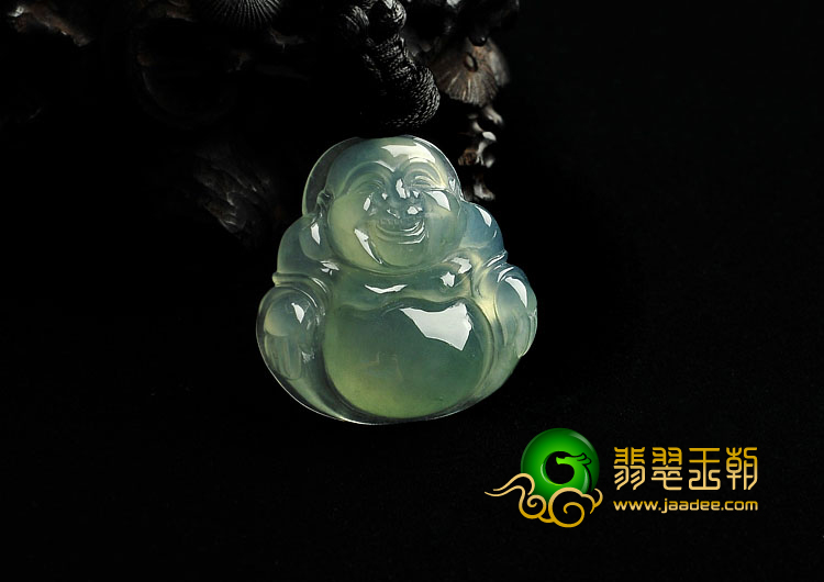 冰种晴水缅甸翡翠A货玉佛挂件
