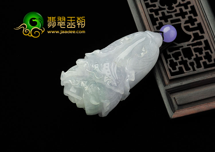 糯冰种晴水缅甸翡翠A货白菜挂件