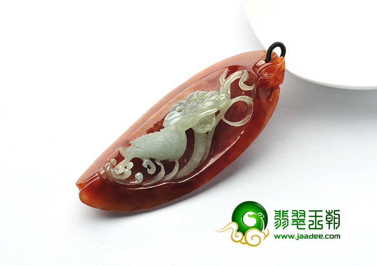 糯冰种晴水褐红翡缅甸翡翠A货一路连科挂件