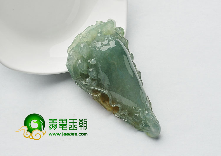 糯冰种晴水黄翡缅甸翡翠A货人生如意挂件