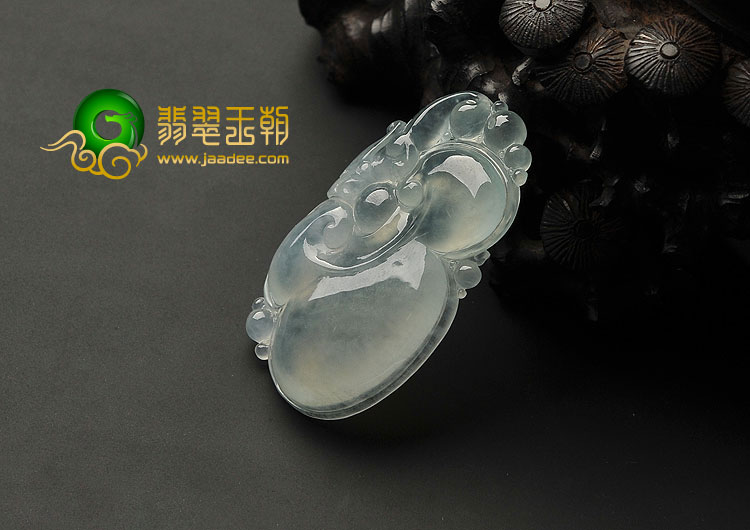 冰种晴水缅甸翡翠A货如意挂件
