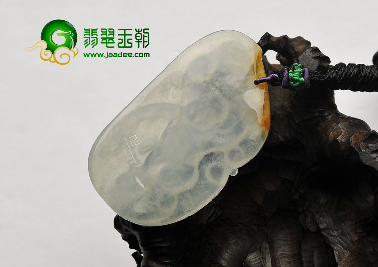 冰种褐黄翡缅甸翡翠A货招财童子挂件