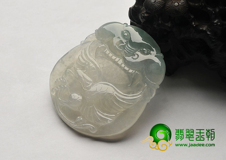 冰种晴水缅甸翡翠A货大展宏图挂件