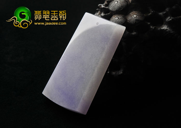 糯冰种紫罗兰缅甸翡翠A货平安牌挂件
