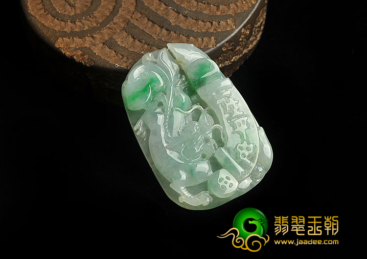 糯冰种飘翠缅甸翡翠A货一生平安挂件