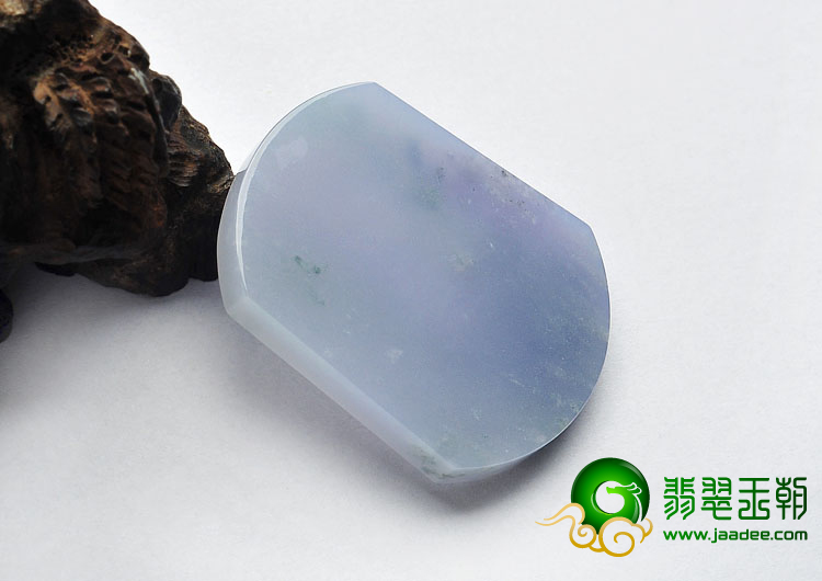 冰种紫罗兰略飘花缅甸翡翠A货祝福挂件