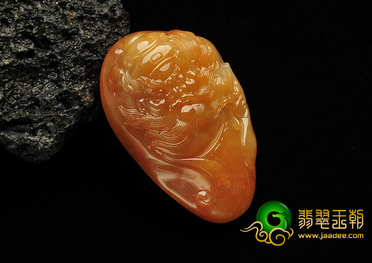 糯冰种红黄翡缅甸翡翠A货钟馗挂件
