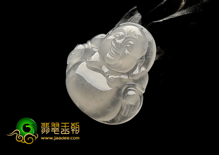 冰种无色缅甸翡翠A货玉佛挂件