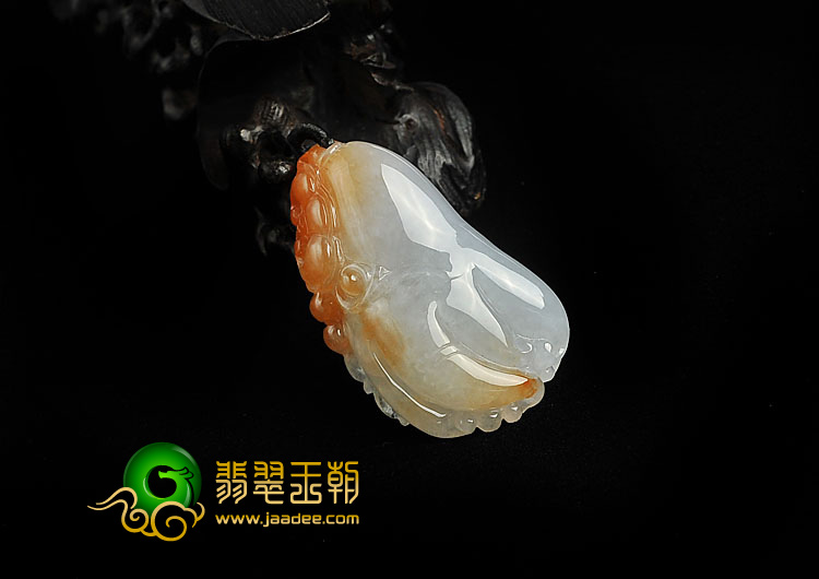 糯冰种红黄翡晴水缅甸翡翠A货佛手挂件