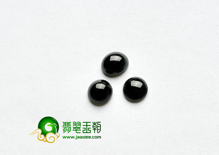 冰玻种墨翠缅甸翡翠A货戒面（一批走）
