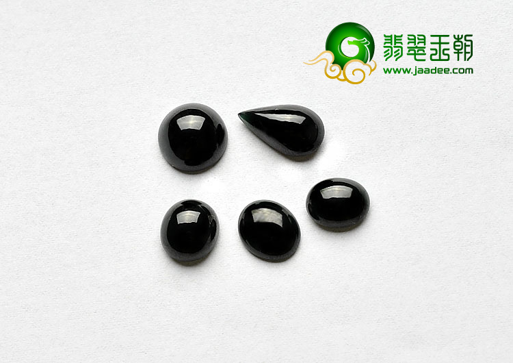 玻璃种墨翠缅甸翡翠A货戒面（一批走）
