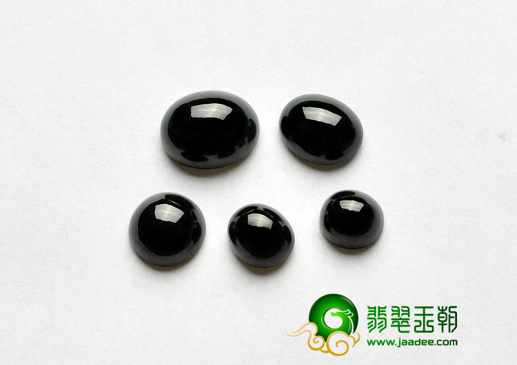 冰种墨翠缅甸翡翠A货戒面（一批走）