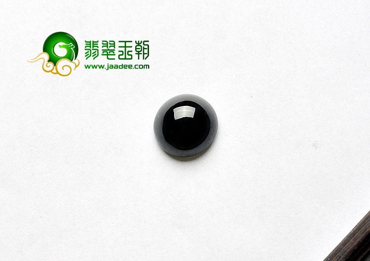 玻璃种墨翠缅甸翡翠A货戒面
