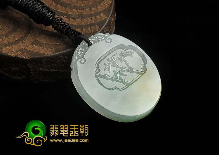 冰种淡三彩缅甸翡翠A货节节高挂件