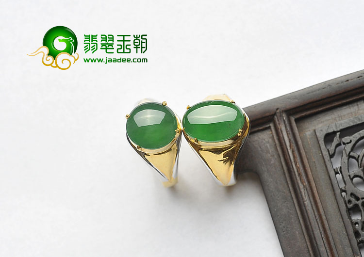 冰种蓝绿缅甸翡翠A货戒面（单价）