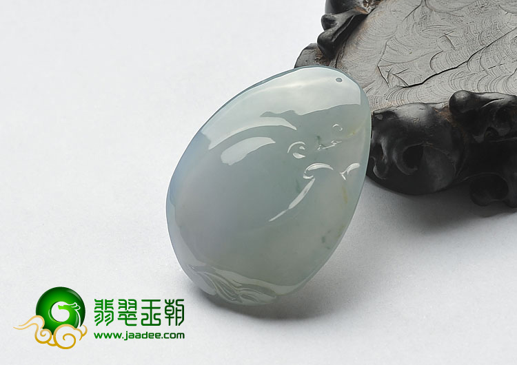 冰种晴水缅甸翡翠A货普贤菩萨像挂件
