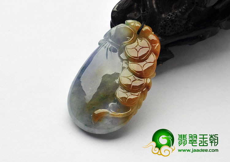 糯冰种三彩缅甸翡翠A货代代有钱挂件