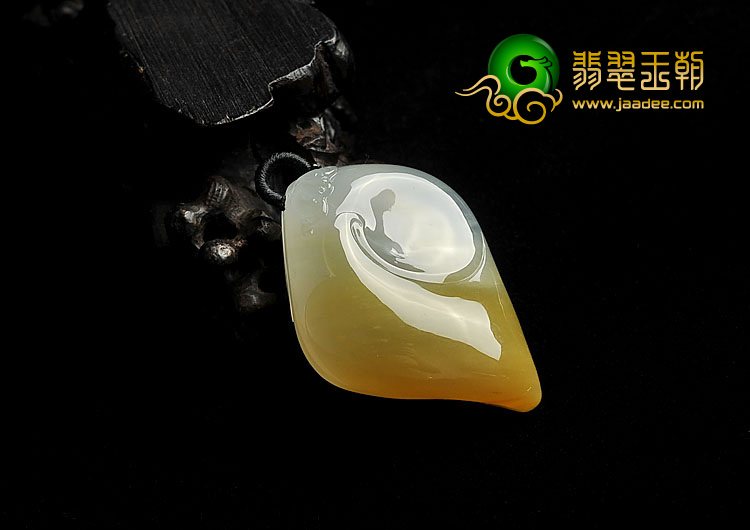 (超值推荐)冰种黄翡缅甸翡翠A货蝙蝠如意挂件