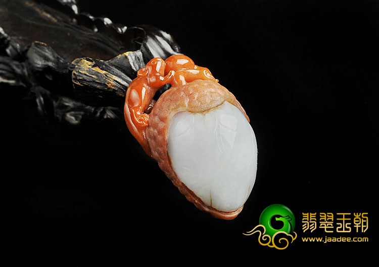 糯冰种红黄翡缅甸翡翠A货天官赐福挂件