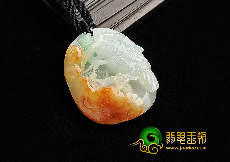 (超值推荐)糯冰种三彩缅甸翡翠A货一路连科挂件