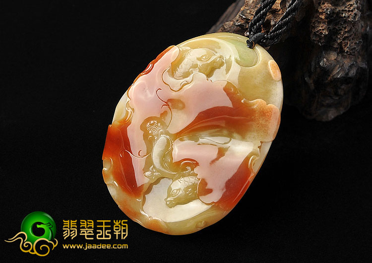 糯冰种三彩缅甸翡翠A货观音挂件