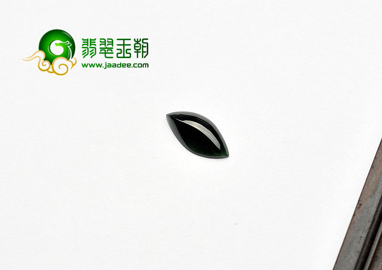 玻璃种墨翠缅甸翡翠A货戒面
