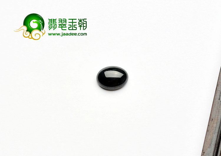 玻璃种墨翠缅甸翡翠A货戒面
