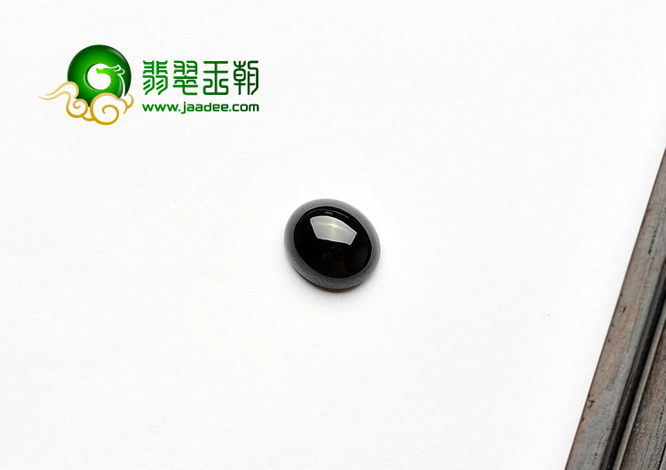 玻璃种墨翠缅甸翡翠A货戒面