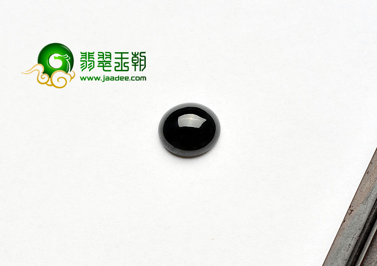 玻璃种墨翠缅甸翡翠A货戒面