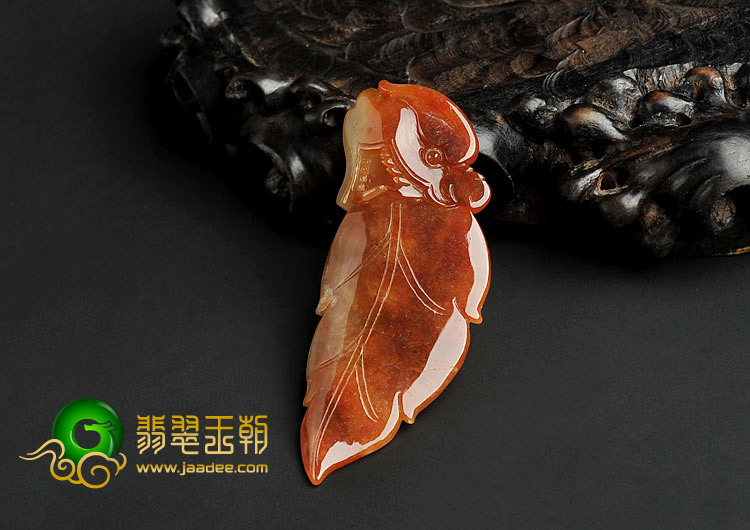 糯冰种红黄翡缅甸翡翠A货一夜成龙挂件