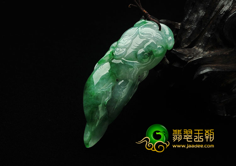 糯冰种飘翠缅甸翡翠A货人生如意挂件