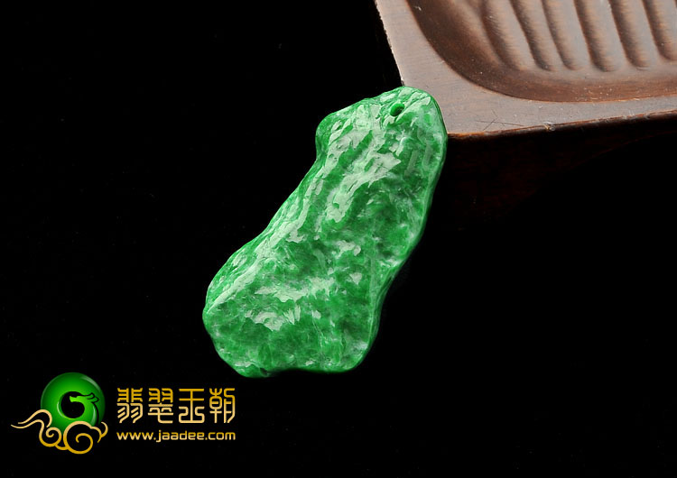 糯冰种阳绿缅甸翡翠A货平安无事牌挂件