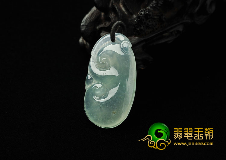 冰种晴水缅甸翡翠A货如意挂件
