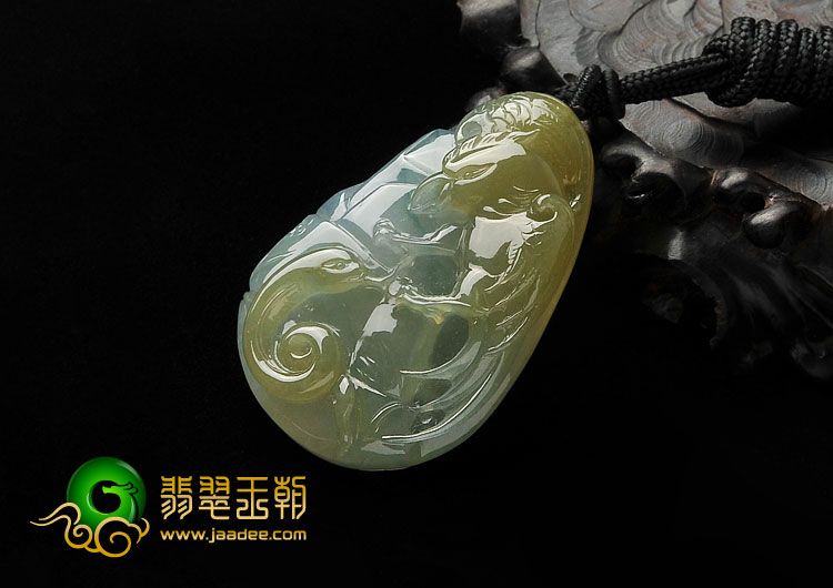 冰种晴水褐黄翡缅甸翡翠A货鹦鹉挂件