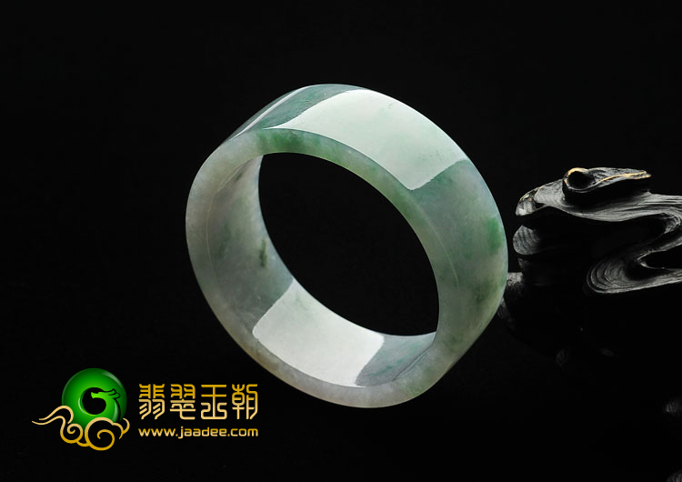 糯冰种飘花缅甸翡翠A货童镯（45.2mm）
