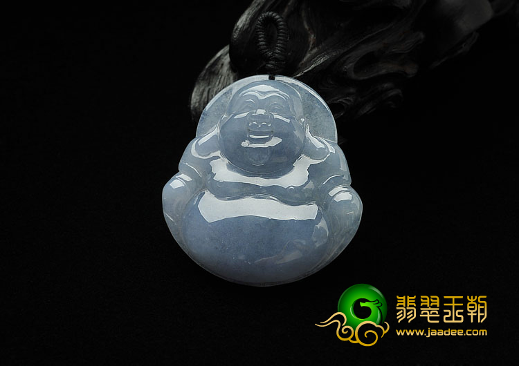 糯冰种紫罗兰缅甸翡翠A货玉佛挂件