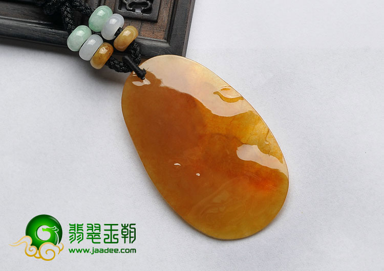 冰种褐黄翡缅甸翡翠A货莲花观音挂件