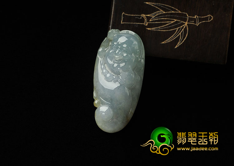 糯冰种晴水褐黄翡缅甸翡翠A货玉佛挂件