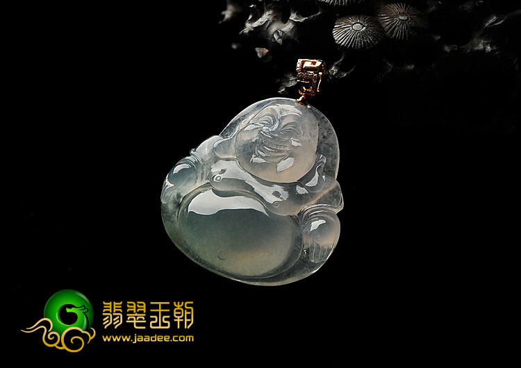 冰种晴水缅甸翡翠A货玉佛挂件