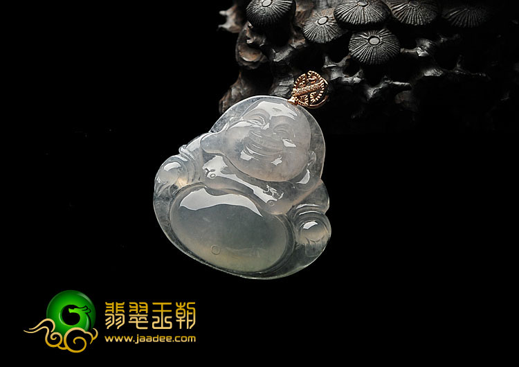 冰种晴水缅甸翡翠A货玉佛挂件