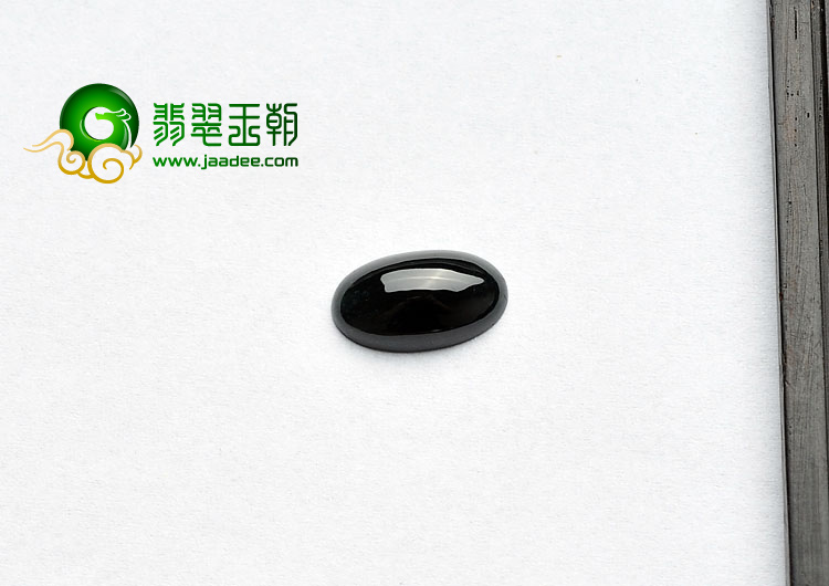 糯冰种墨翠缅甸翡翠A货戒面