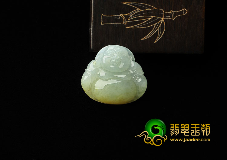 糯冰种晴水黄翡缅甸翡翠A货玉佛挂件