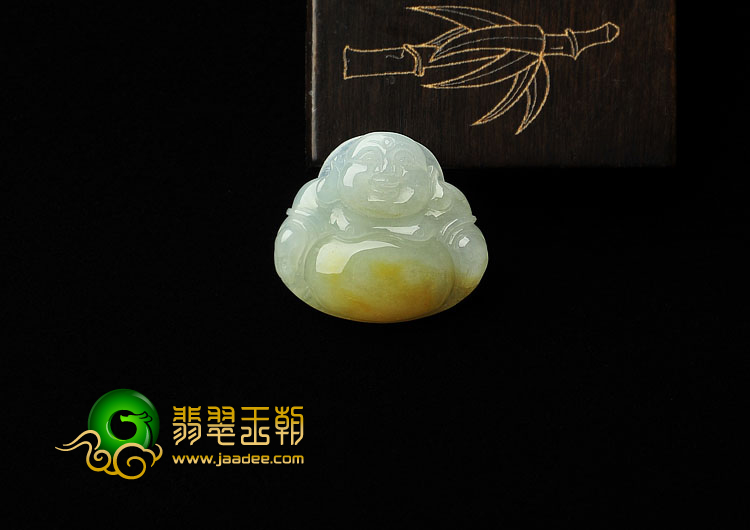 糯冰种晴水黄翡缅甸翡翠A货玉佛挂件