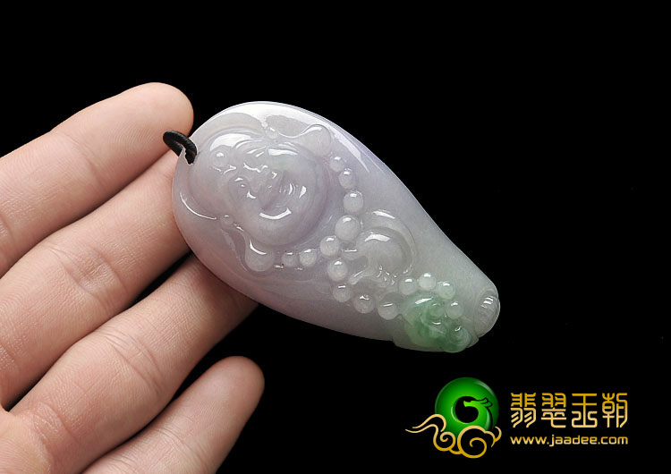 糯冰种淡春带彩缅甸翡翠A货玉佛挂件