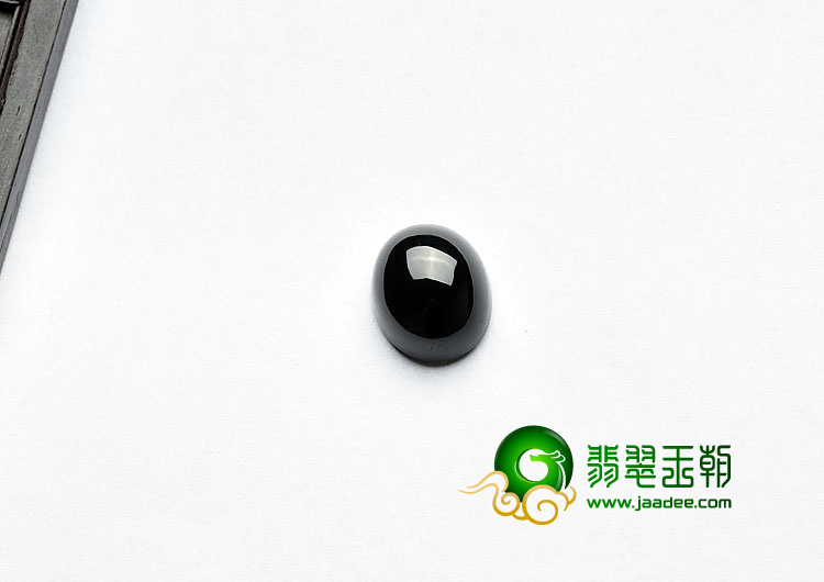 冰玻种墨翠缅甸翡翠A货戒面