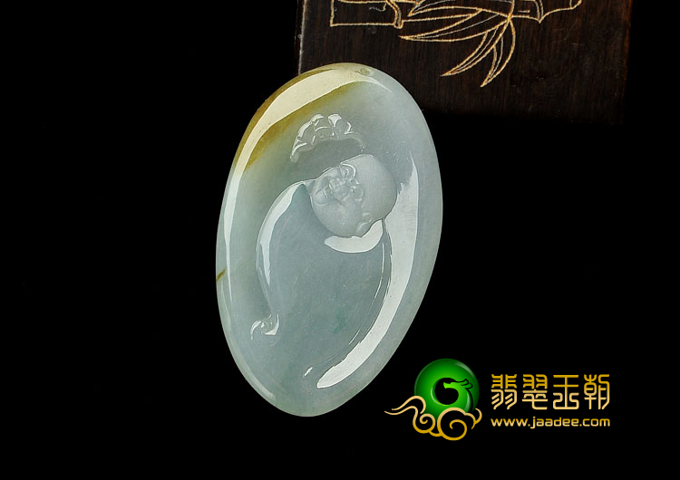糯冰种晴水褐黄翡缅甸翡翠A货玉佛挂件