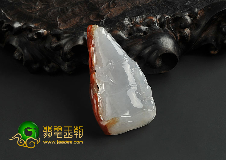 冰种褐红翡缅甸翡翠A货节节高挂件